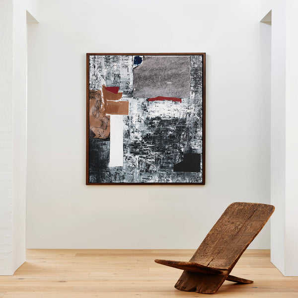 Mixed Media Original Large Painting, Modern Canvas Wall Art Reflecting Emotional Intensity | Abstract emotion (48"x54")
