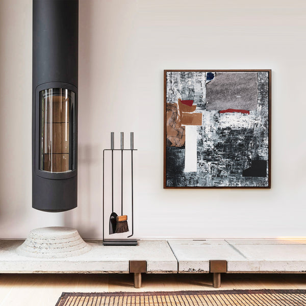 Mixed Media Original Large Painting, Modern Canvas Wall Art Reflecting Emotional Intensity | Abstract emotion (48"x54")