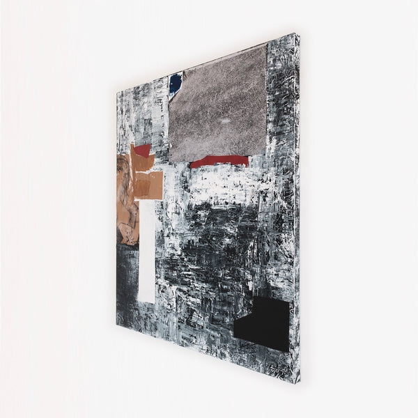 Mixed Media Original Large Painting, Modern Canvas Wall Art Reflecting Emotional Intensity | Abstract emotion (48"x54")