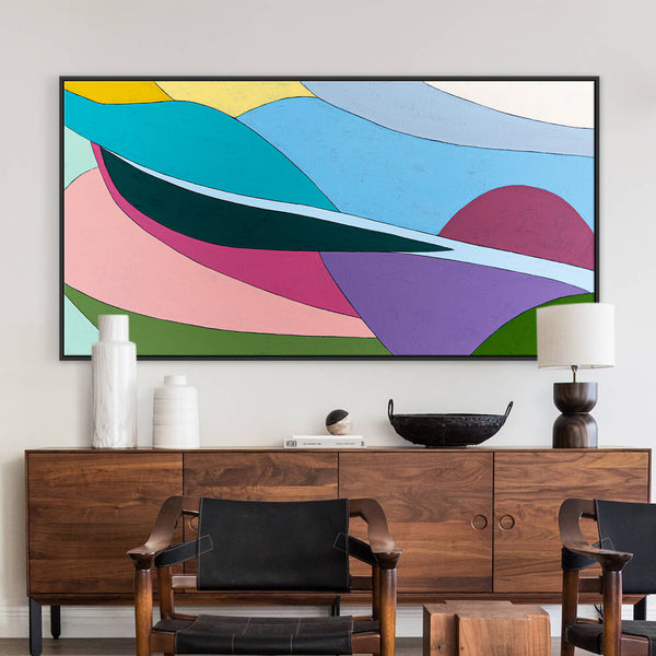 Minimalist Original Abstract Acrylic Painting Capturing the Essence of Wind, Large Modern Canvas Wall Art | Aella