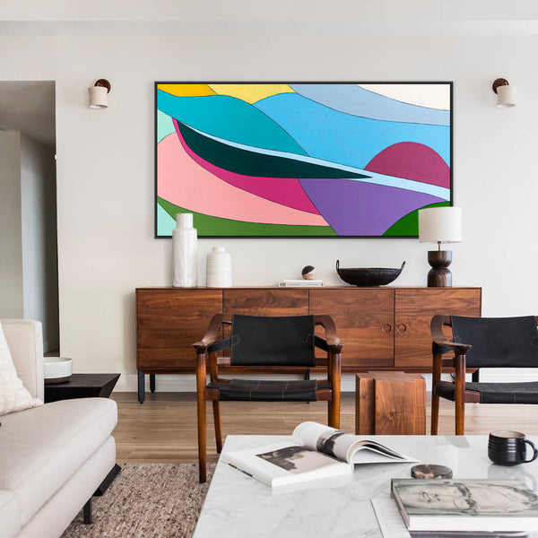 Minimalist Original Abstract Acrylic Painting Capturing the Essence of Wind, Large Modern Canvas Wall Art | Aella