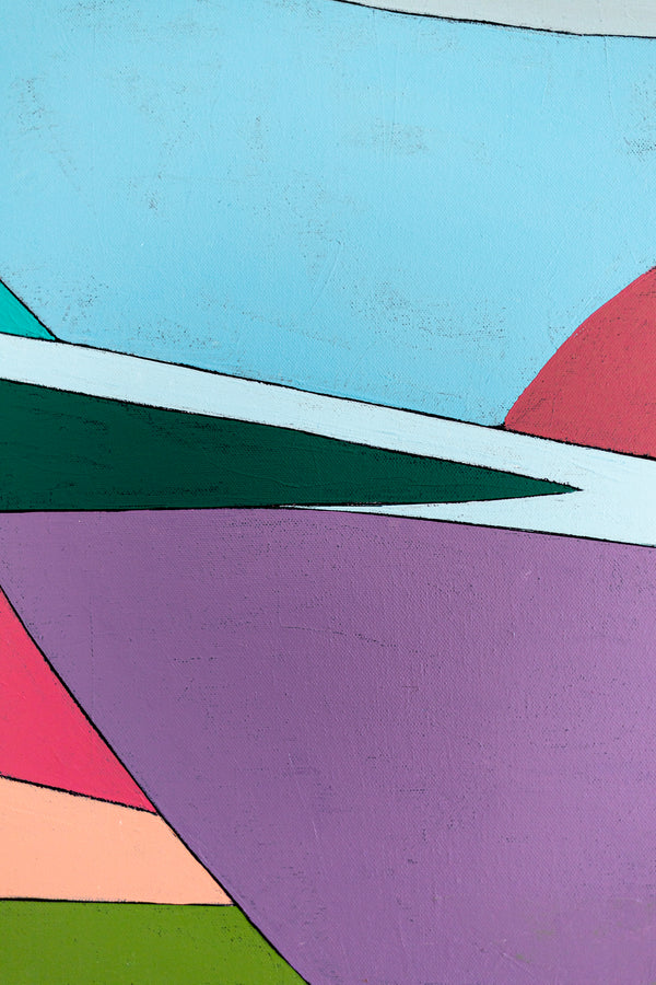 Minimalist Original Abstract Acrylic Painting Capturing the Essence of Wind, Large Modern Canvas Wall Art | Aella (40"x20")