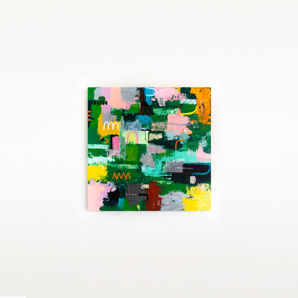 Vibrant Abstract Expressionism Painting in a Bold, Unstoppable Modern Canvas Wall Art | Aemulatio (46"x46")