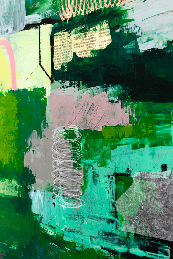 Vibrant Abstract Expressionism Painting in a Bold, Unstoppable Modern Canvas Wall Art | Aemulatio (46"x46")