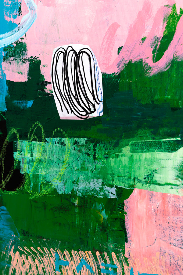 Vibrant Abstract Expressionism Painting in a Bold, Unstoppable Modern Canvas Wall Art | Aemulatio (46"x46")