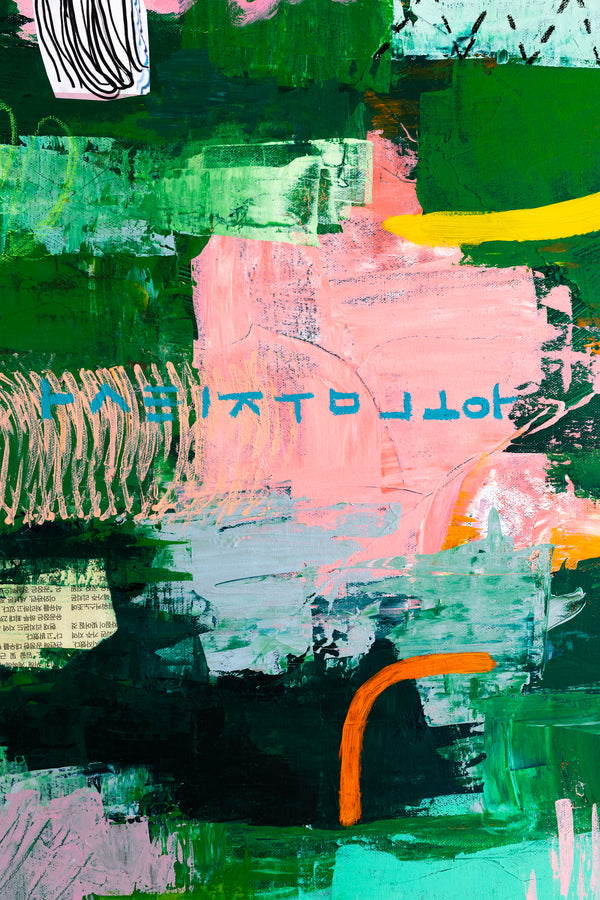 Vibrant Abstract Expressionism Painting in a Bold, Unstoppable Modern Canvas Wall Art | Aemulatio (46"x46")