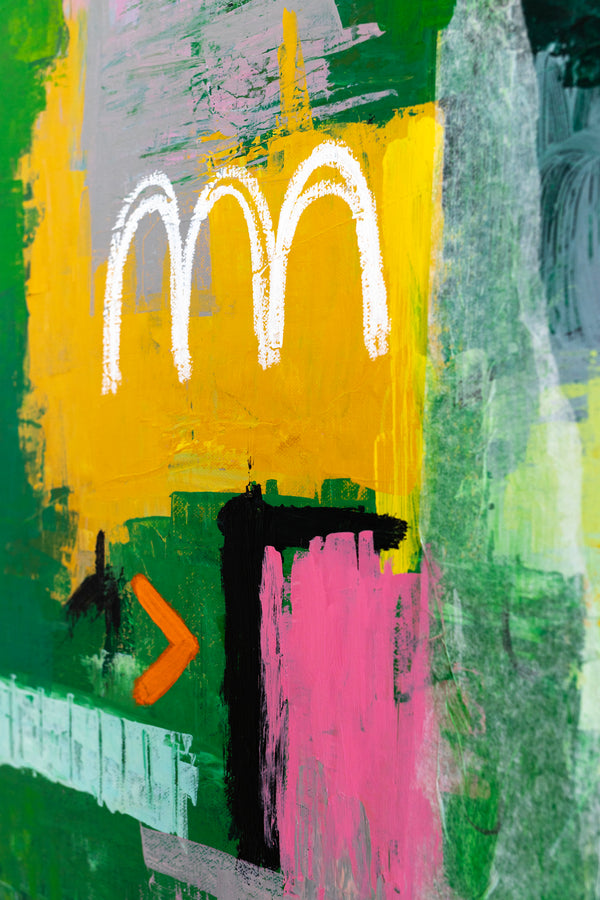 Vibrant Abstract Expressionism Painting in a Bold, Unstoppable Modern Canvas Wall Art | Aemulatio (46"x46")