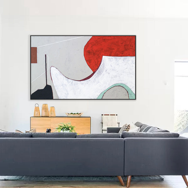 Calmness in Red Abstract Acrylic Painting, Original Contemporary Modern Canvas Wall Art | A forehead and notions