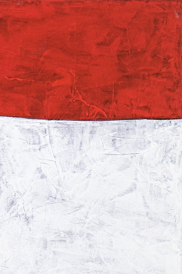 Calmness in Red Abstract Acrylic Painting, Original Modern Canvas Wall Art | A forehead and notions (Square Ver.)