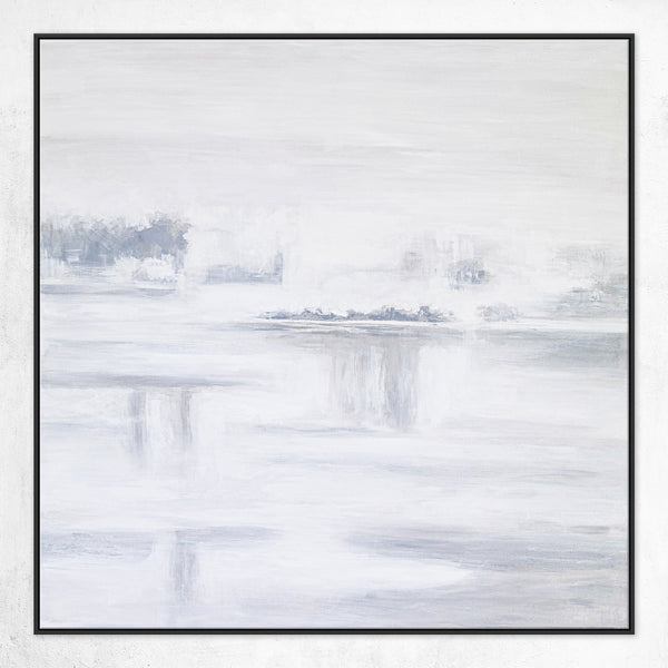 Minimalist Original Abstract White Painting, Large Modern Canvas Wall Art Inspired by Nature | White Abstract I