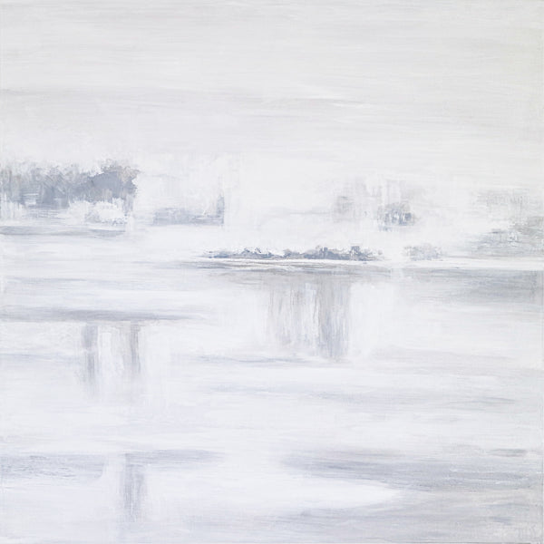 Minimalist Original Abstract White Painting, Large Modern Canvas Wall Art Inspired by Nature | White Abstract I