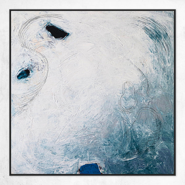 Minimalist Modern Abstract Original Painting, Large Canvas Wall Art of Lunar Beauty | A little piece of moon