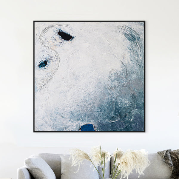 Minimalist Modern Abstract Original Painting, Large Canvas Wall Art of Lunar Beauty | A little piece of moon