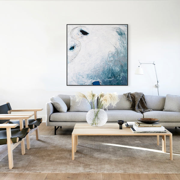 Minimalist Modern Abstract Original Painting, Large Canvas Wall Art of Lunar Beauty | A little piece of moon