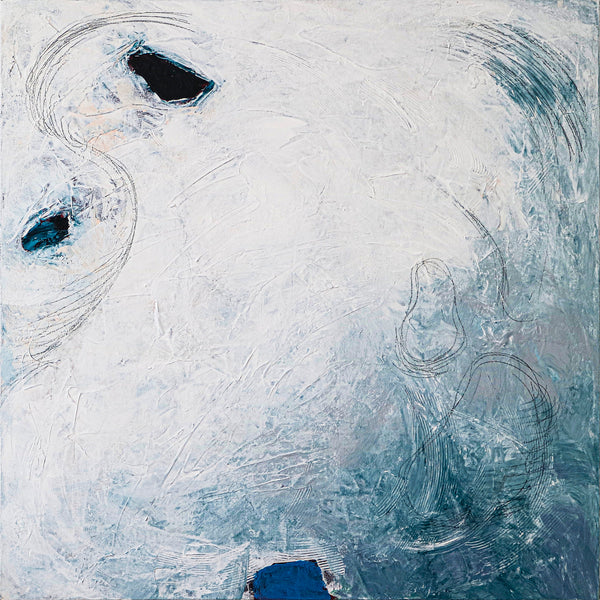 Minimalist Modern Abstract Original Painting, Large Canvas Wall Art of Lunar Beauty | A little piece of moon