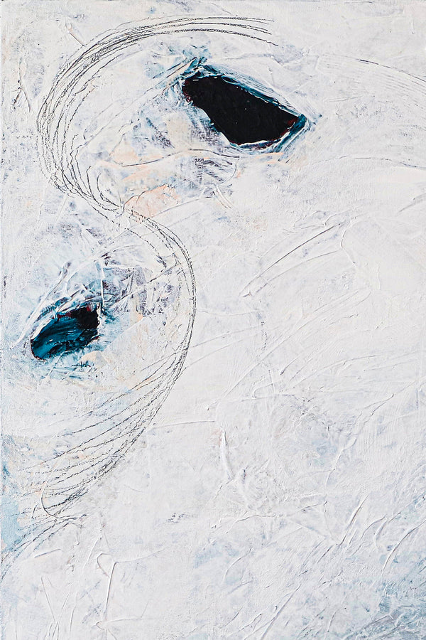 Minimalist Modern Abstract Original Painting, Large Canvas Wall Art of Lunar Beauty | A little piece of moon