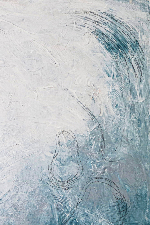 Minimalist Modern Abstract Original Painting, Large Canvas Wall Art of Lunar Beauty | A little piece of moon