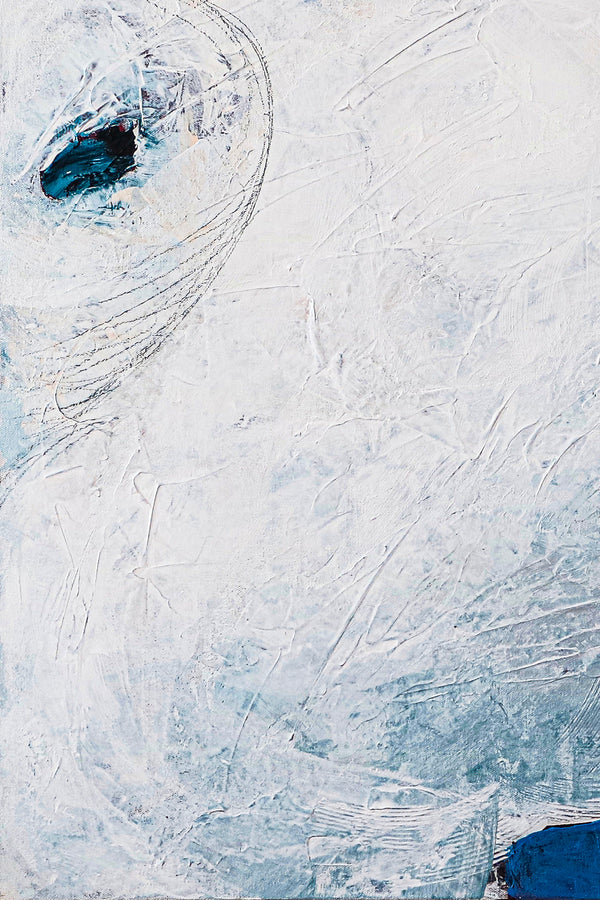 Minimalist Modern Abstract Original Painting, Large Canvas Wall Art of Lunar Beauty | A little piece of moon