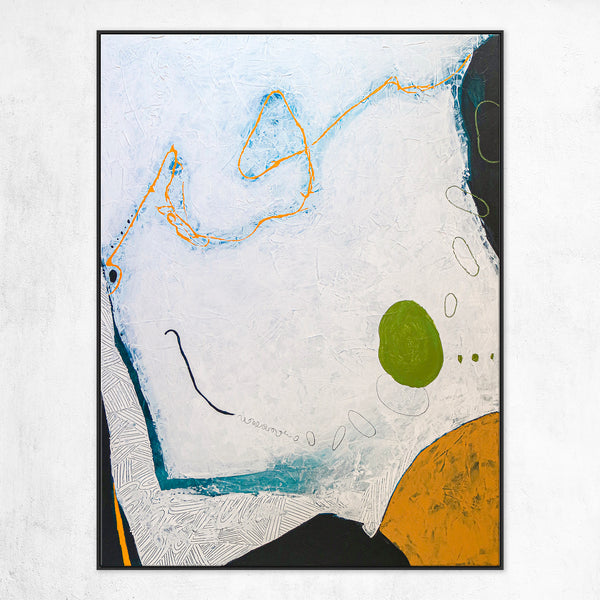 Surreal Dreams in Minimalist Modern Original Abstract Acrylic Painting, Large Peaceful Canvas Wall Art | Ambulo