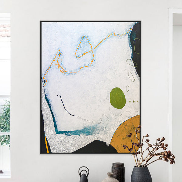 Surreal Dreams in Minimalist Modern Original Abstract Acrylic Painting, Large Peaceful Canvas Wall Art | Ambulo