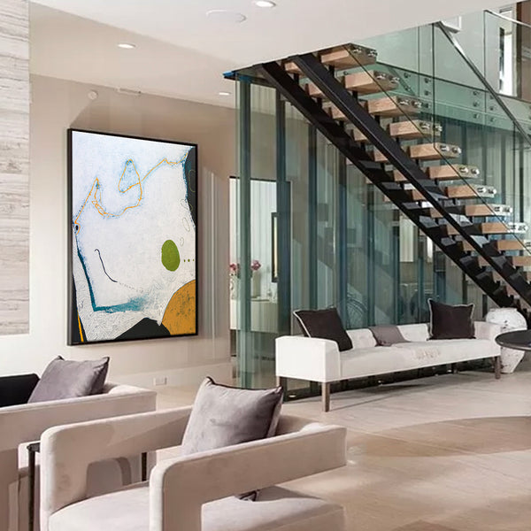 Surreal Dreams in Minimalist Modern Original Abstract Acrylic Painting, Large Peaceful Canvas Wall Art | Ambulo