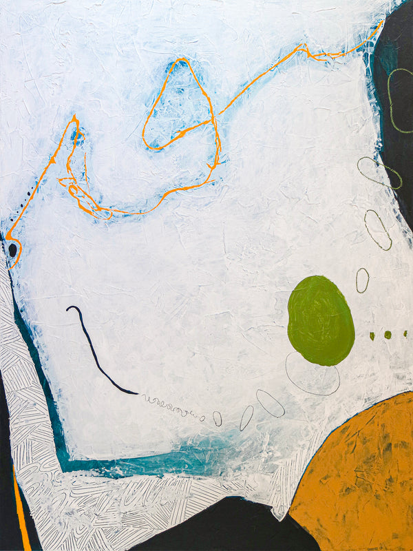 Surreal Dreams in Minimalist Modern Original Abstract Acrylic Painting, Large Peaceful Canvas Wall Art | Ambulo