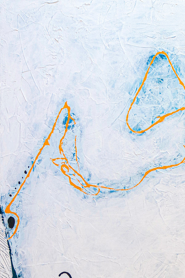 Surreal Dreams in Minimalist Modern Original Abstract Acrylic Painting, Large Peaceful Canvas Wall Art | Ambulo