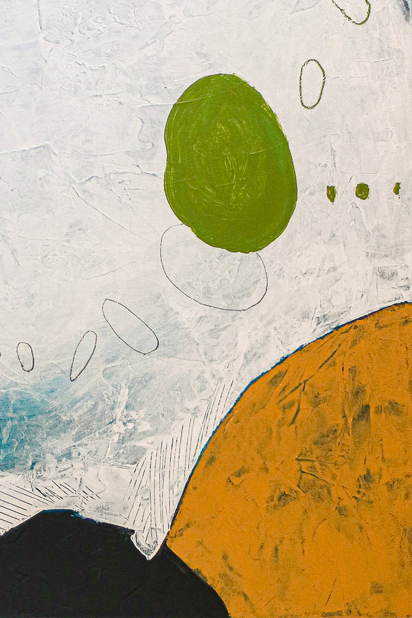 Surreal Dreams in Minimalist Modern Original Abstract Acrylic Painting, Large Peaceful Canvas Wall Art | Ambulo