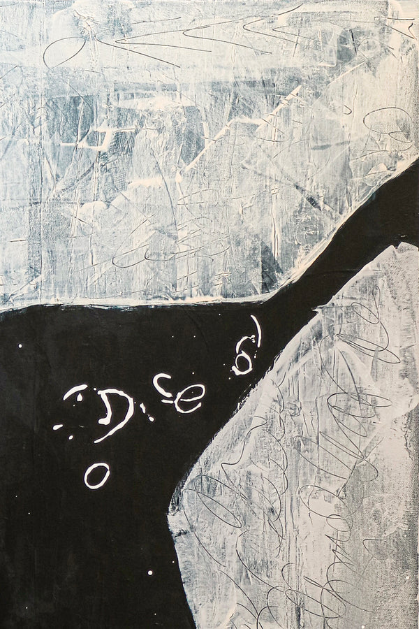 Black and White Abstract Original Painting in Ethereal Summer Nights, Canvas Wall Art | A midsummer night's dream