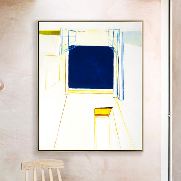 Minimalist Scenic Original Abstract Acrylic Painting, Modern Canvas Wall Art Depicting Beautiful Landscapes | Arles