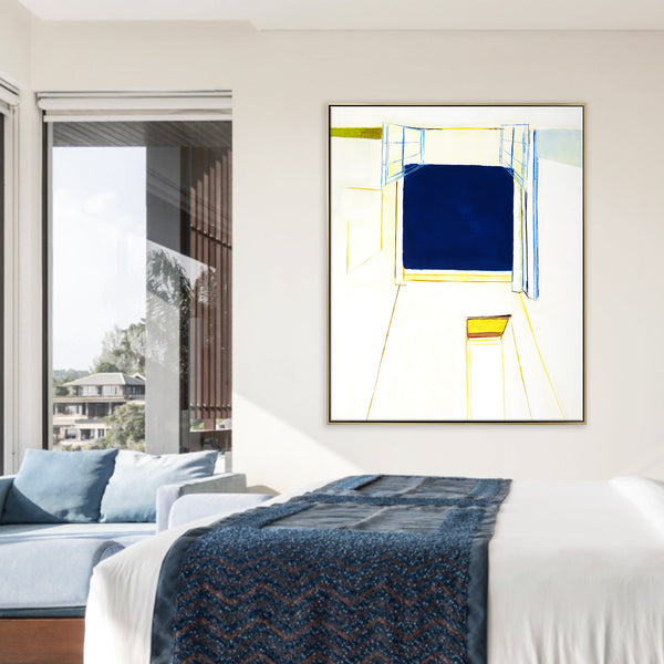 Minimalist Scenic Original Abstract Acrylic Painting, Modern Canvas Wall Art Depicting Beautiful Landscapes | Arles