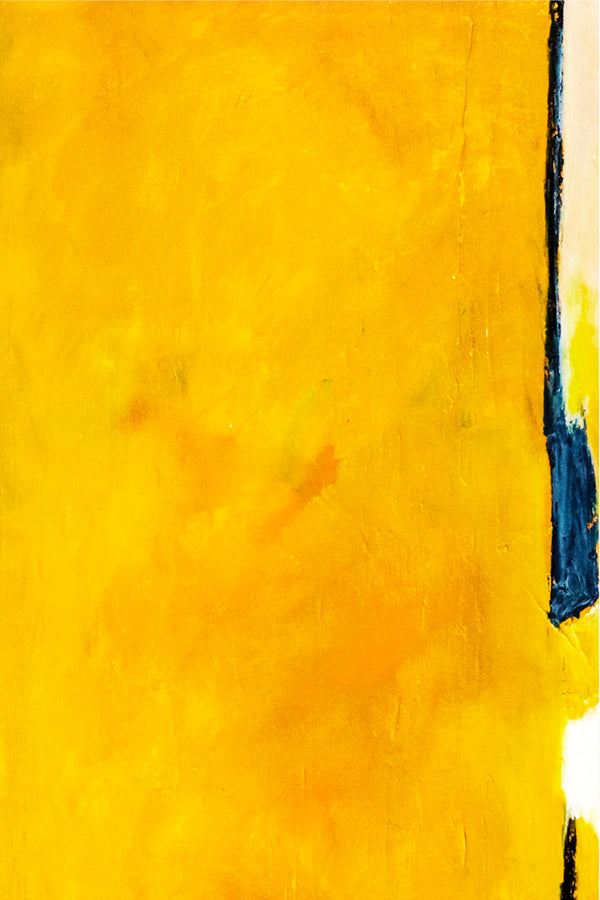 Vibrant Yellow in Original Abstract Painting, Large Acrylic Modern Canvas Wall Art | As it stands (Square Ver.)