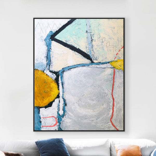Bold Composition in Modern Abstract Painting, Canvas Wall Art Inspired by Inner Self-Discovery Journey | A way in