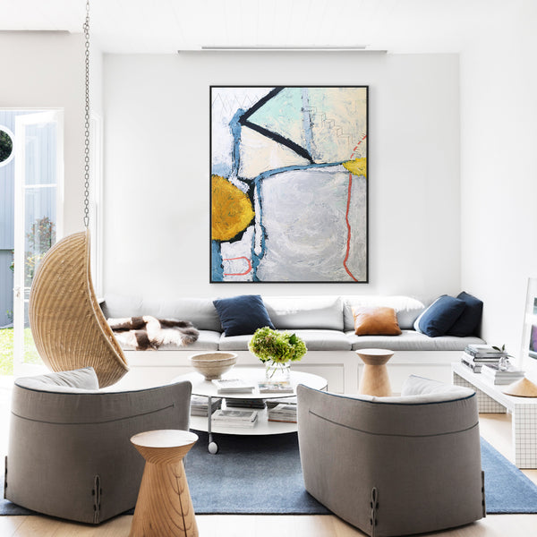 Bold Composition in Modern Abstract Painting, Canvas Wall Art Inspired by Inner Self-Discovery Journey | A way in