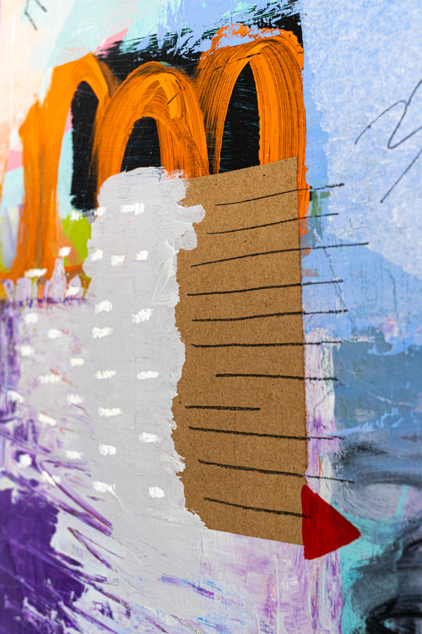 Dynamic Fusion of Colors in Modern Abstract Original Painting, Contemporary Wall Art | Beautiful Sentiment (56"x40")