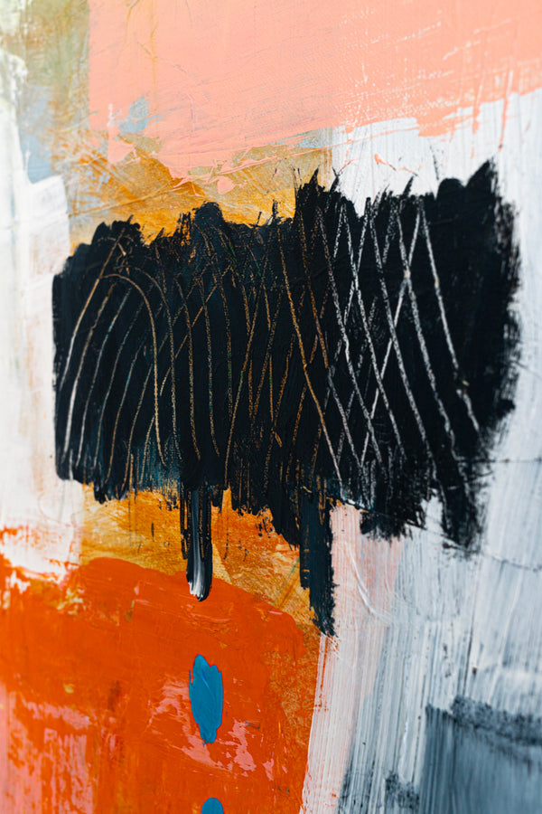 Creative Abstract Colorful Painting, A Bold Contemporary Expressionism Wall Art | Belle I (48"x48")