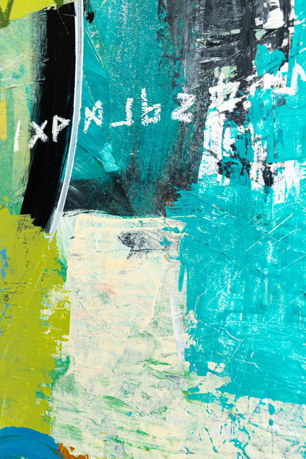 Creative Abstract Colorful Painting, A Bold Contemporary Expressionism Wall Art | Belle I (48"x48")