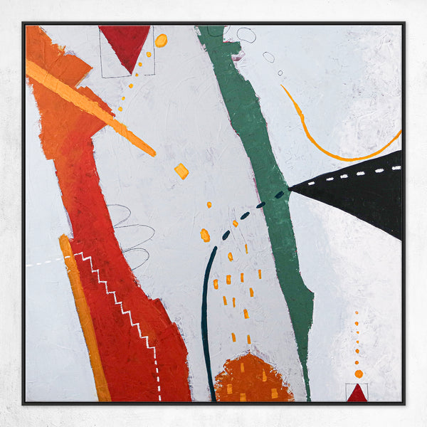 Minimalistic Modern Large Abstract Painting, Canvas Wall Art for Capturing the Freedom of Flight | Black kite