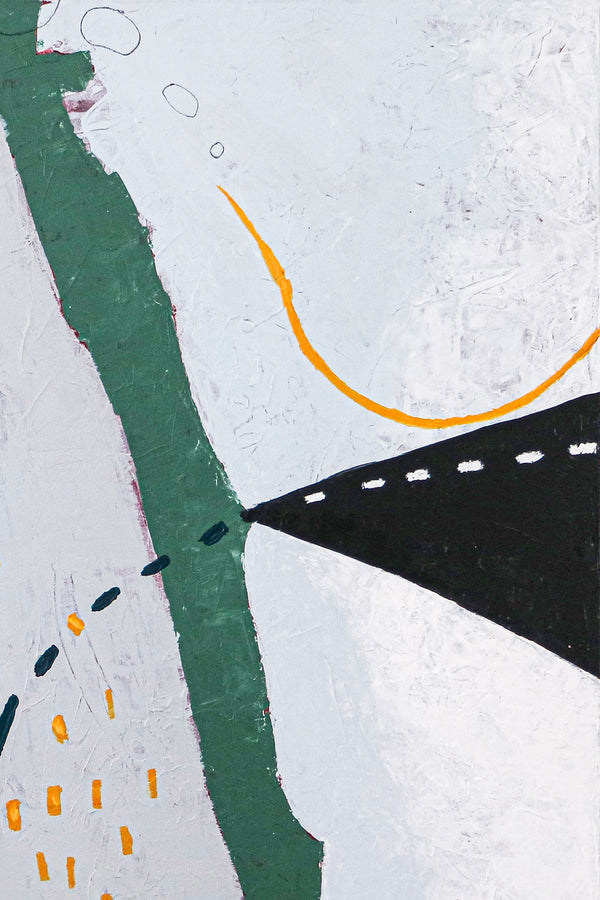 Minimalistic Modern Large Abstract Painting, Canvas Wall Art for Capturing the Freedom of Flight | Black kite