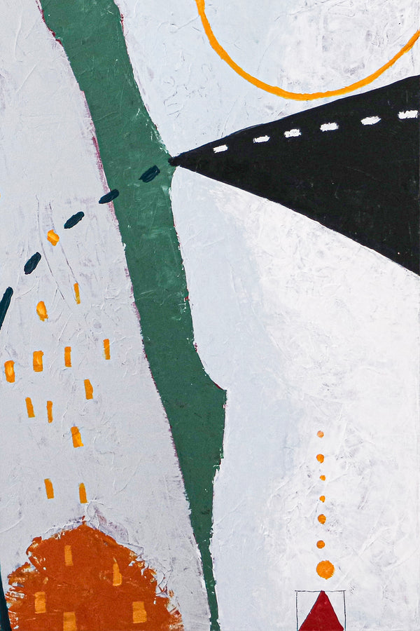 Minimalistic Modern Large Abstract Painting, Canvas Wall Art for Capturing the Freedom of Flight | Black kite