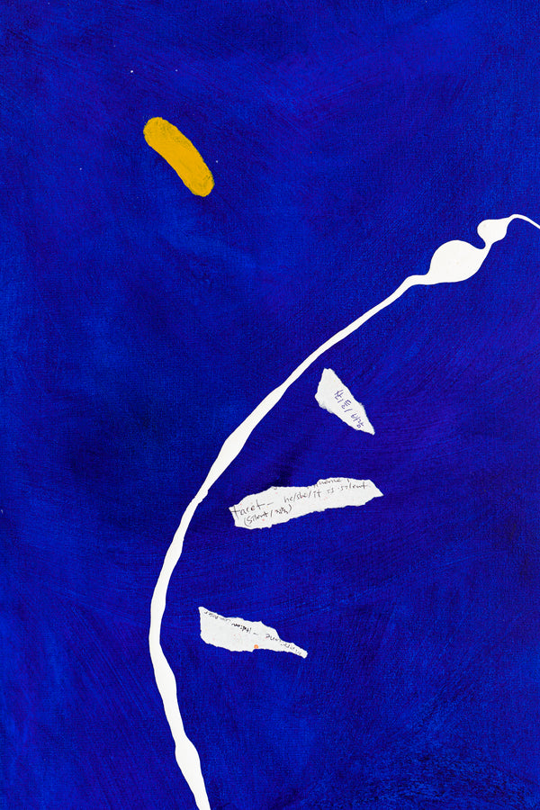 Marine Blue in Modern Abstract Original Oil & Acrylic Painting, Canvas Wall Art with Minimalist Approach | Blue Night (30"x40")