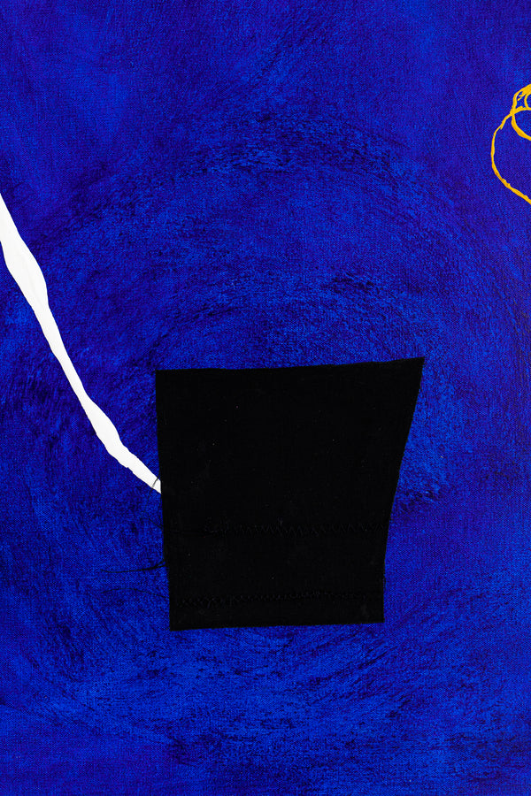 Marine Blue in Modern Abstract Original Oil & Acrylic Painting, Canvas Wall Art with Minimalist Approach | Blue Night (30"x40")