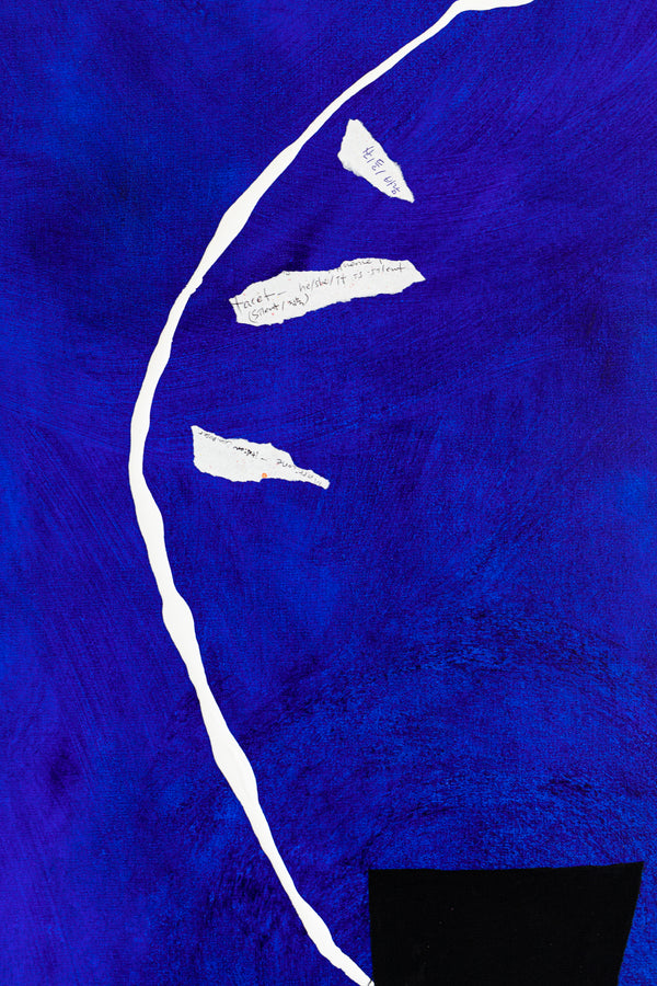 Marine Blue in Modern Abstract Original Oil & Acrylic Painting, Canvas Wall Art with Minimalist Approach | Blue Night (30"x40")