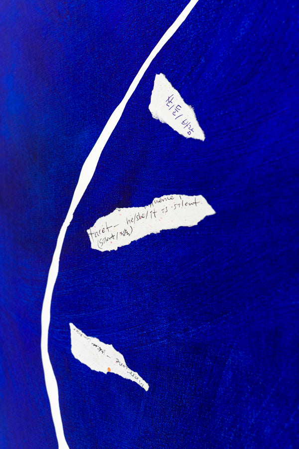 Marine Blue in Modern Abstract Original Oil & Acrylic Painting, Canvas Wall Art with Minimalist Approach | Blue Night (30"x40")