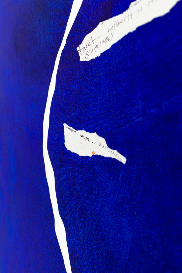 Marine Blue in Modern Abstract Original Oil & Acrylic Painting, Canvas Wall Art with Minimalist Approach | Blue Night (30"x40")