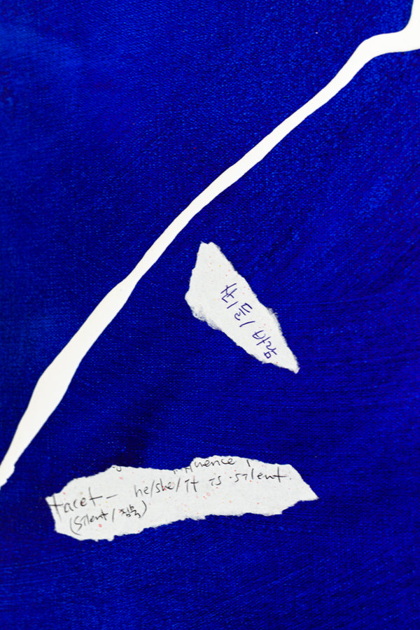 Marine Blue in Modern Abstract Original Oil & Acrylic Painting, Canvas Wall Art with Minimalist Approach | Blue Night (30"x40")