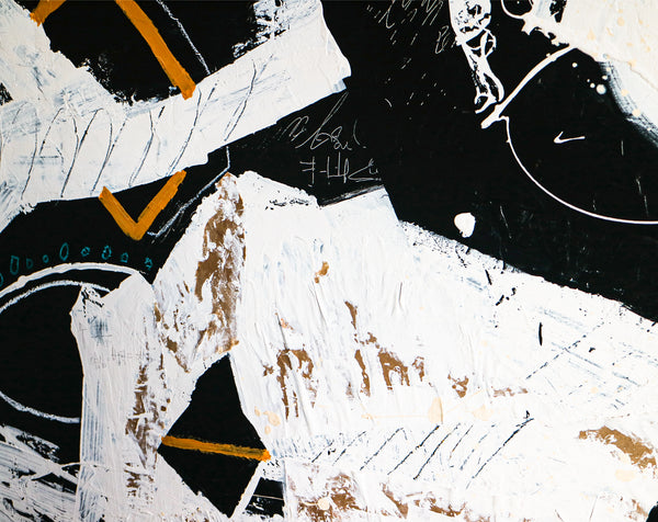 Bold Composition in Black and White, Extra-Large Modern Abstract Expressionism Painting | But what if (80"x60")