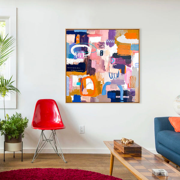 Abstract Painting Original, Expressionism in Modern Abstract Wall Art | Bypassientia (40"x40")