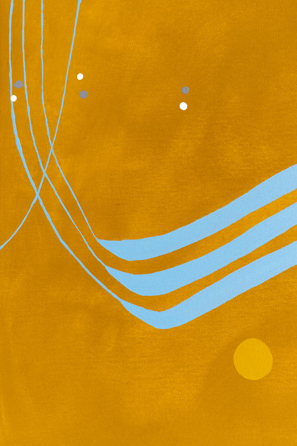 Vision of Oxide Yellow in Modern Abstract Original Oil & Acrylic Painting, Canvas Wall Art in Contemporary Style | Caelum (36"x36")