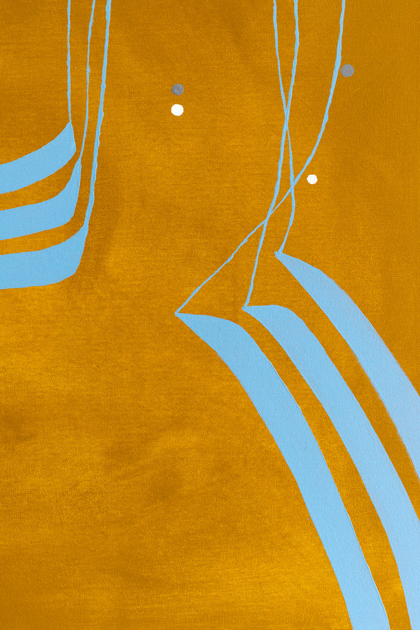 Vision of Oxide Yellow in Modern Abstract Original Oil & Acrylic Painting, Canvas Wall Art in Contemporary Style | Caelum (36"x36")